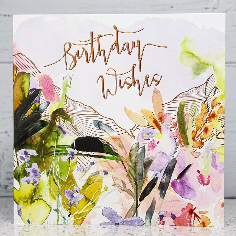Floral Meadow Birthday Card by Sarah Curedale