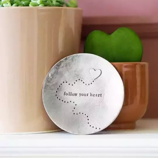 Follow Your Heart Pewter Trinket Dish by Kutuu