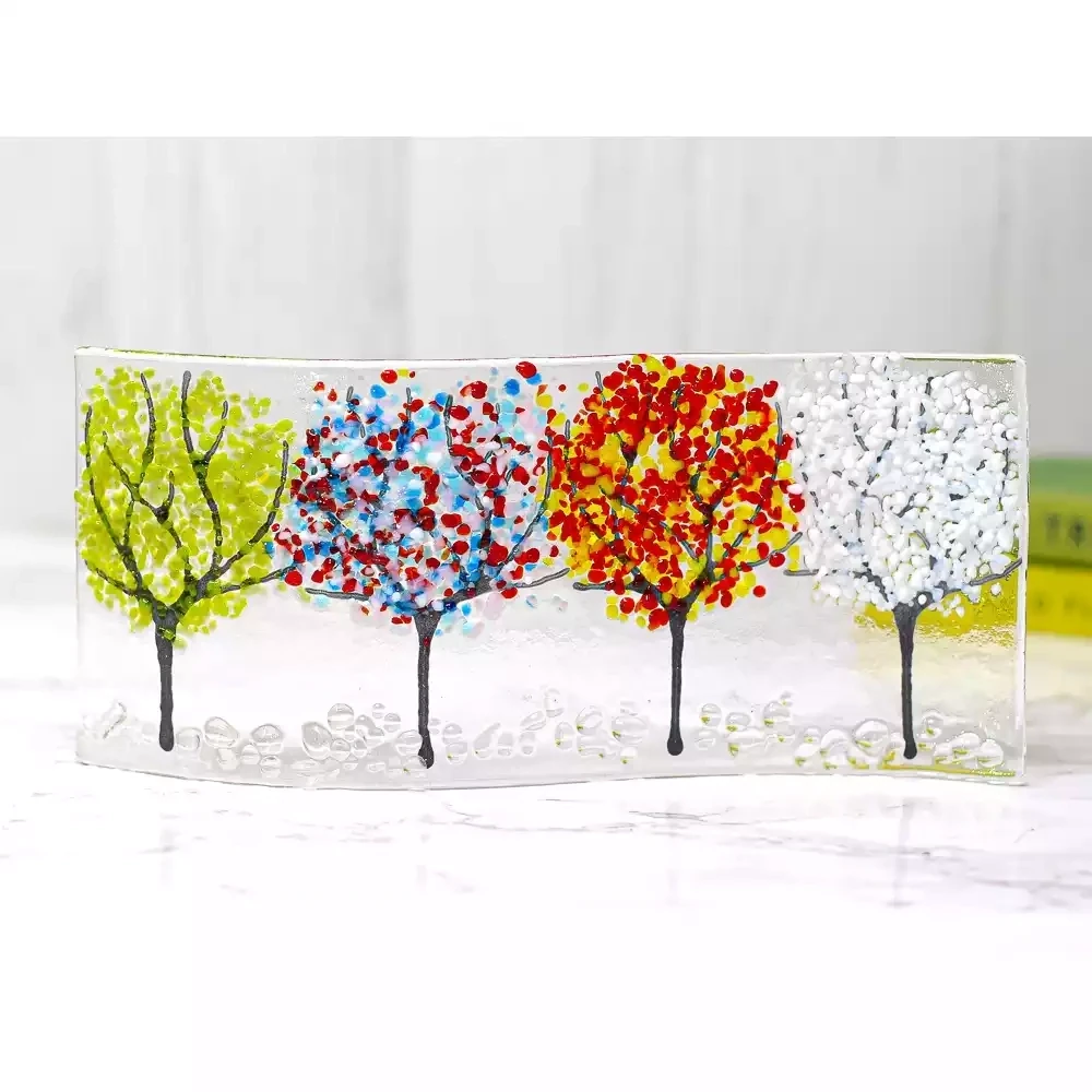 Four Seasons - Glass Wave Curve - Small by Jules Jules
