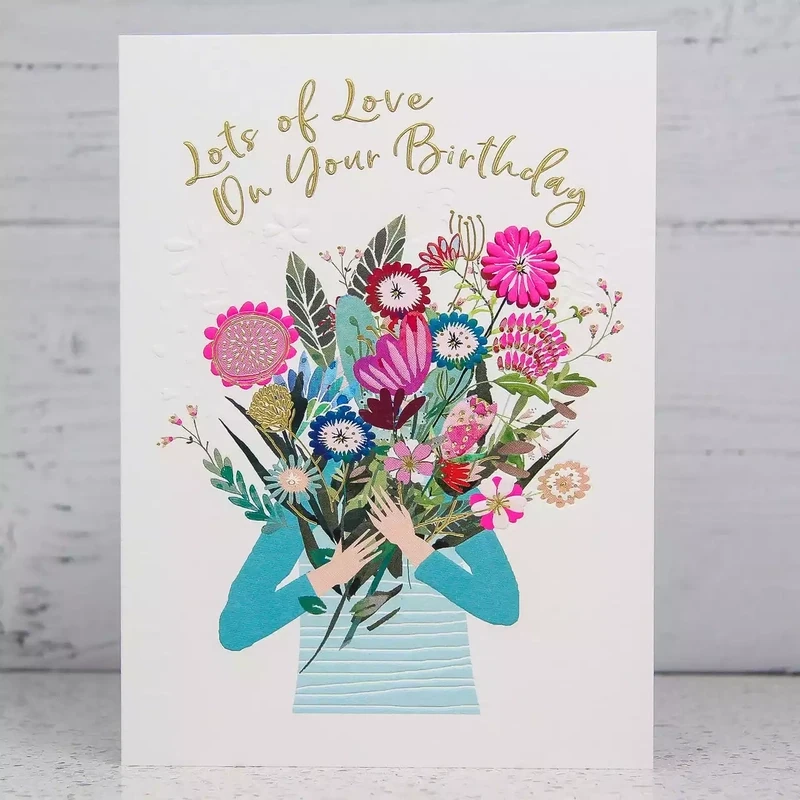 Flower Bunch Birthday Card by Sarah Curedale