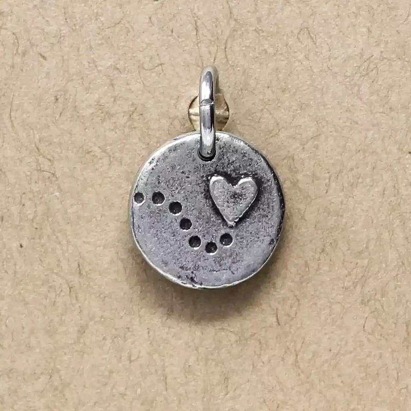 Follow Your Heart Pewter Charm by Kutuu