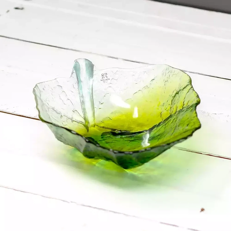 Folia Forest Leaf Small Glass Bowl by Mats Jonasson