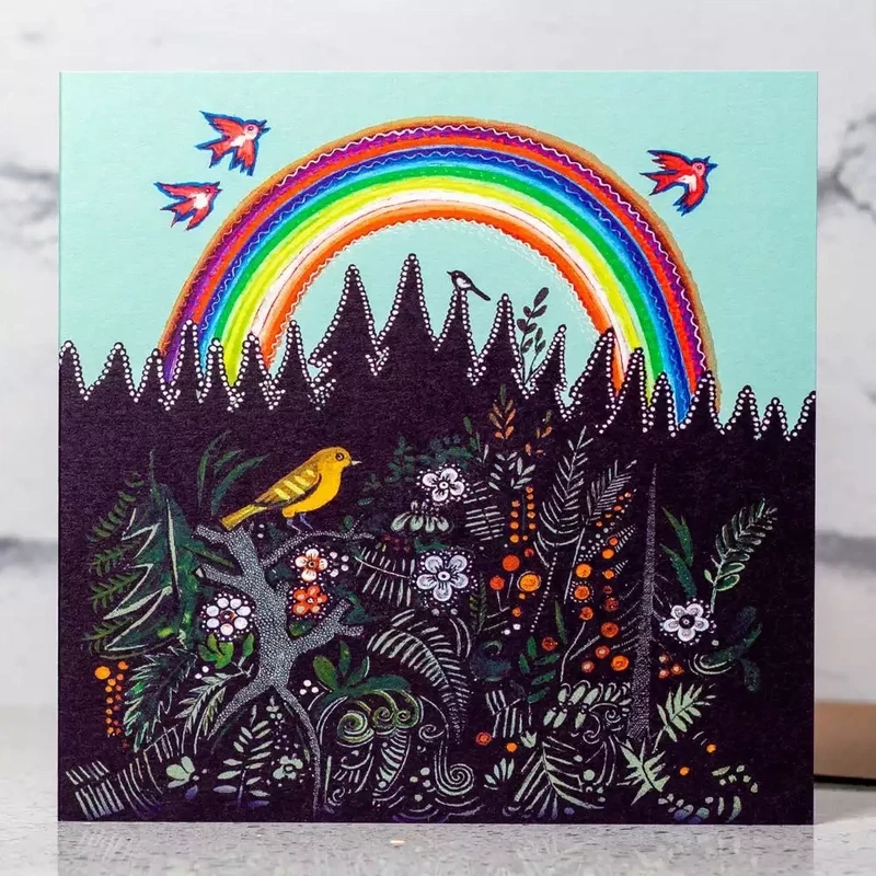Forest Rainbow Card by Kapelki Art
