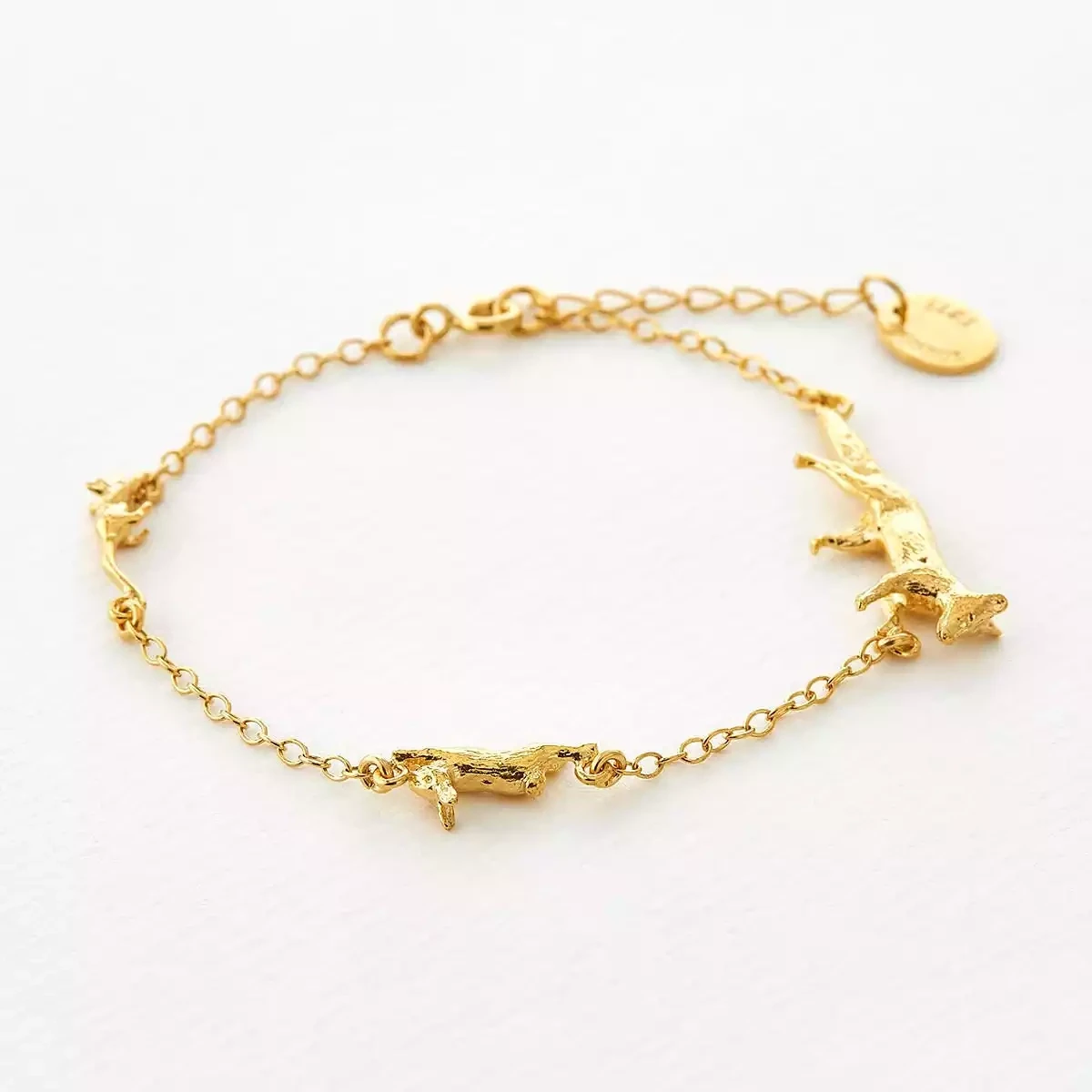 Fox, Rabbit & Mouse Bracelet - Gold Plated by Alex Monroe