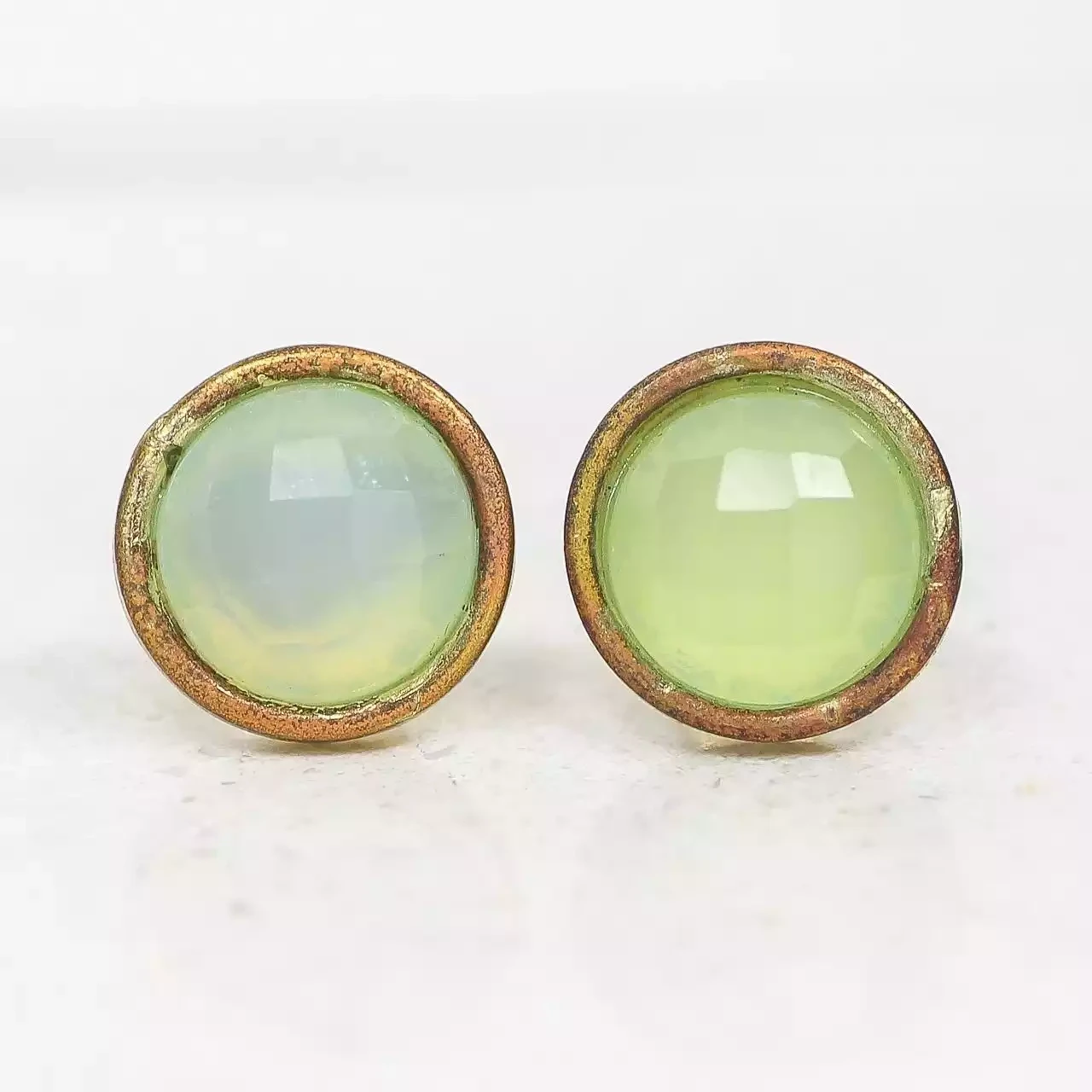 Gemstone Stud Earrings - Agate by Shared Earth