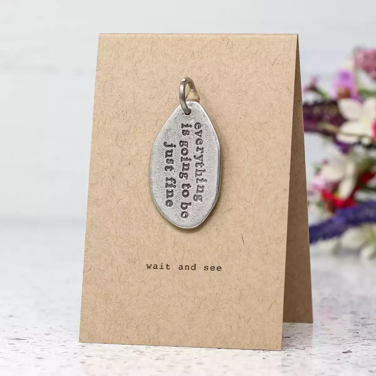 Everything is Going to Be Fine Pewter Charm by Kutuu