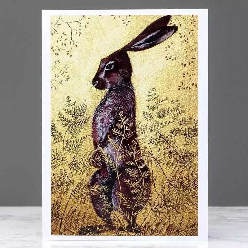 Golden Hare Card by Sam Cannon