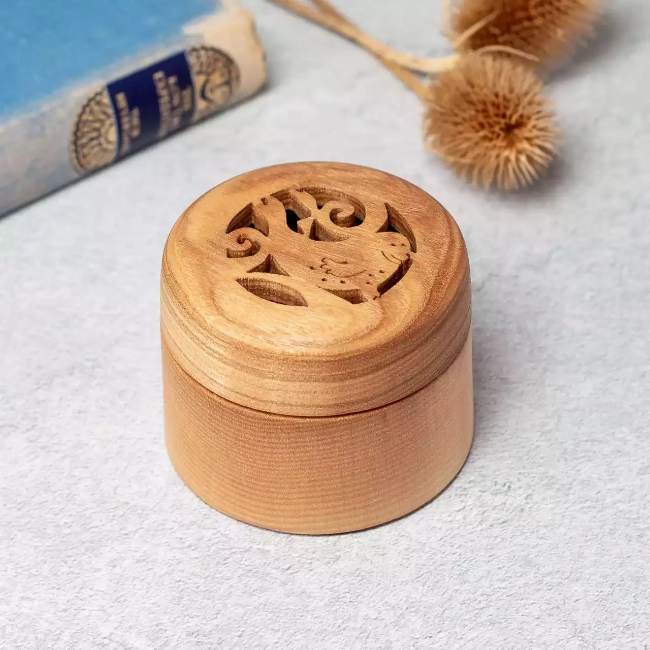 Hand Cut Ash Seal Box - Medium by Beamers Designs