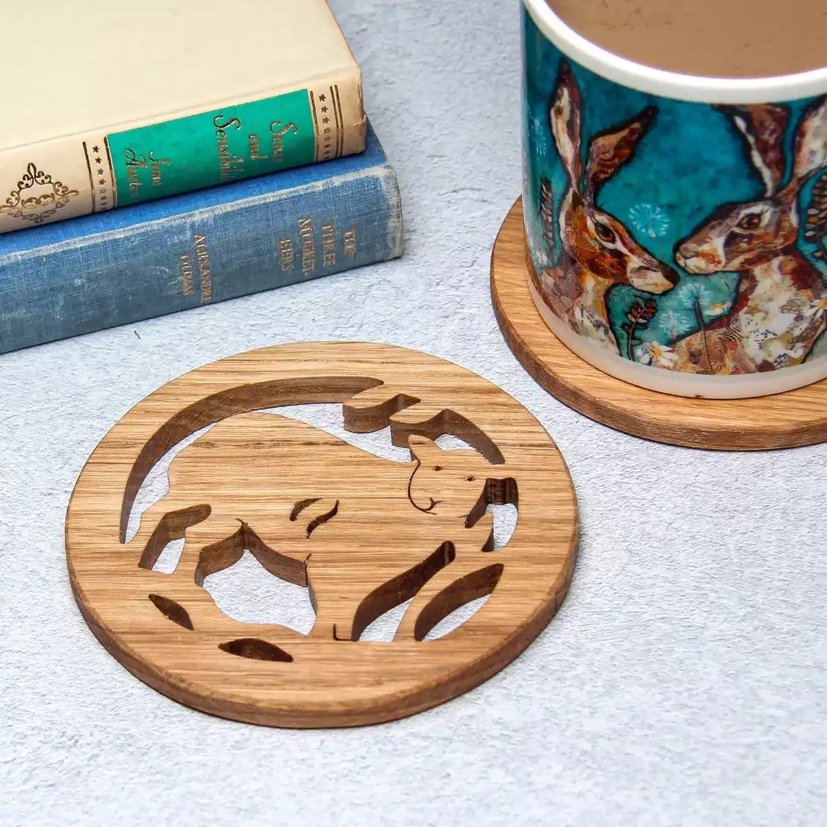Hand Cut Oak Coaster - Sheep by Beamers Designs