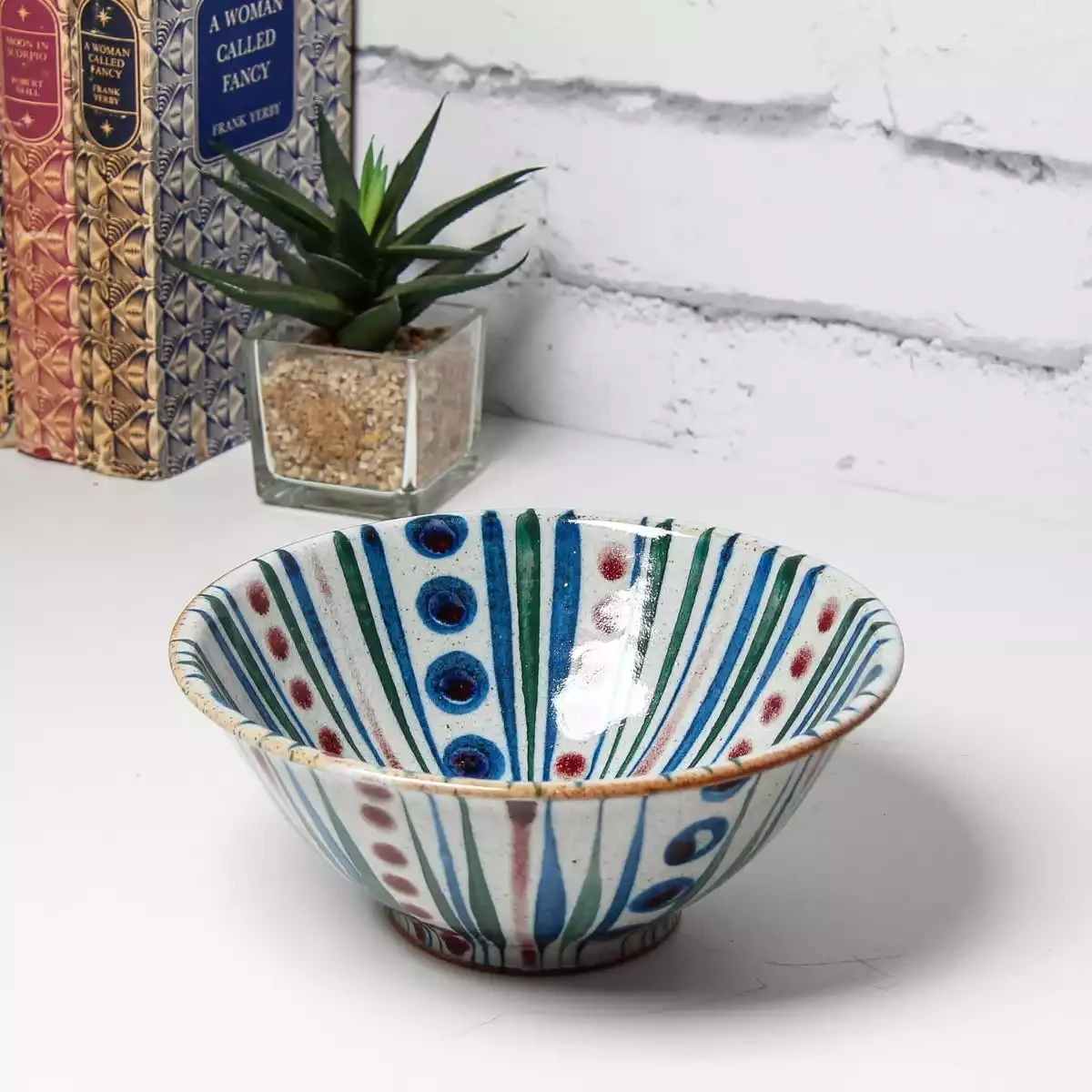 Hand Thrown Stoneware Bowl - 21cm - Ella by Selborne Pottery