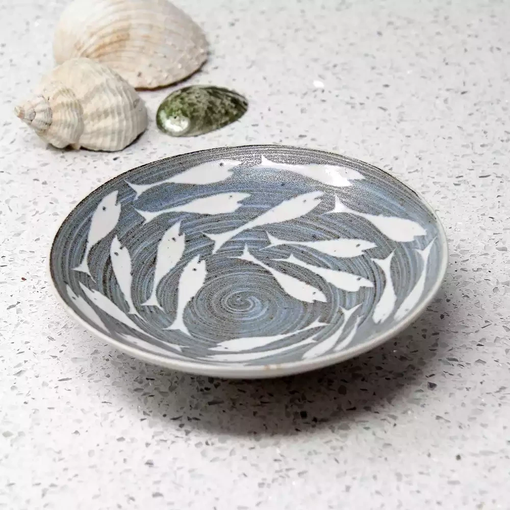 Handthrown Dipping Bowl - Whitebait by Tregear Pottery