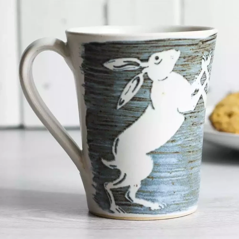 Handthrown Mug - Hare by Tregear Pottery
