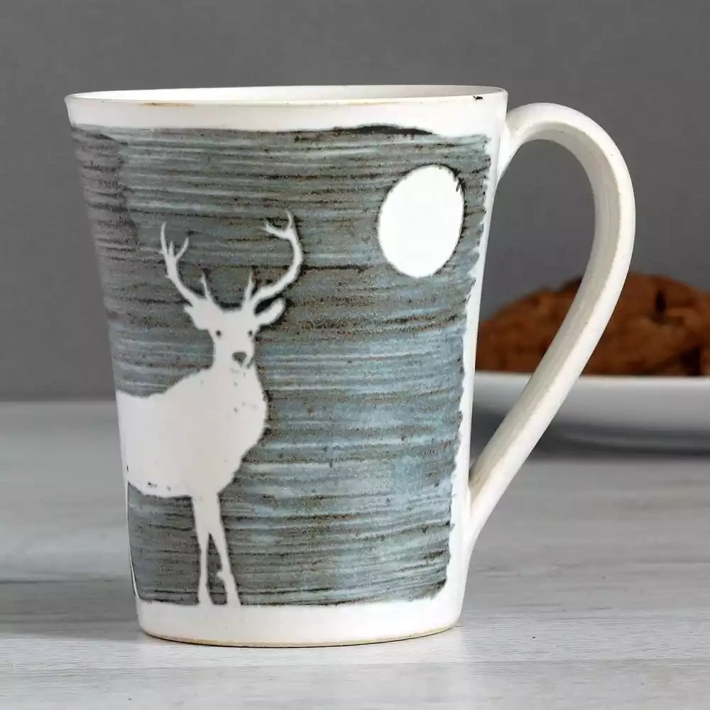 Handthrown Mug - Stag by Tregear Pottery