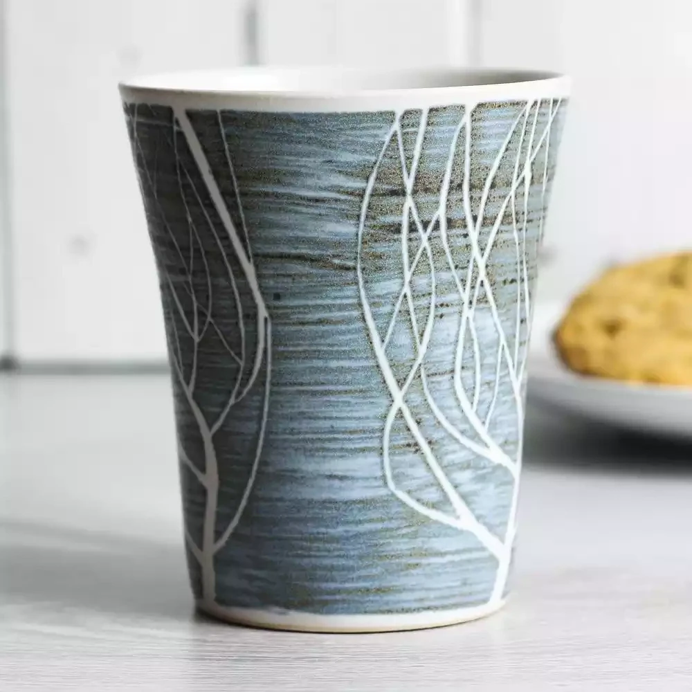 Handthrown Mug - Tree by Tregear Pottery