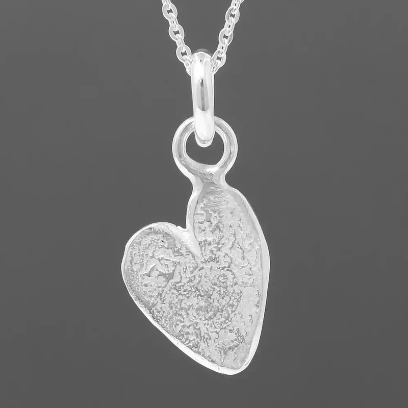 Heart Charm Silver Pendant - Medium by Fi Mehra