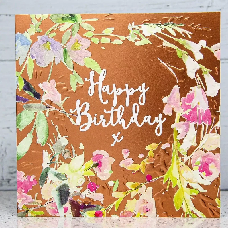 Happy Birthday Flowers Card by Sarah Curedale