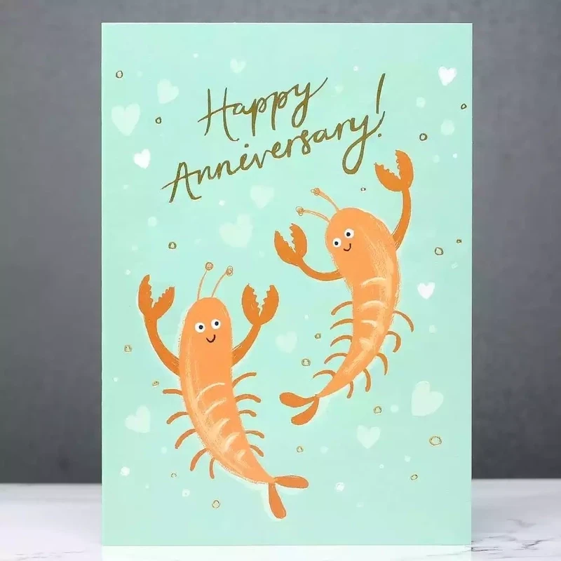 Happy Anniversary Lobsters Card by Stormy Knight