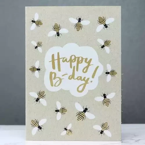 Happy Bee-day Birthday Card by Stormy Knight
