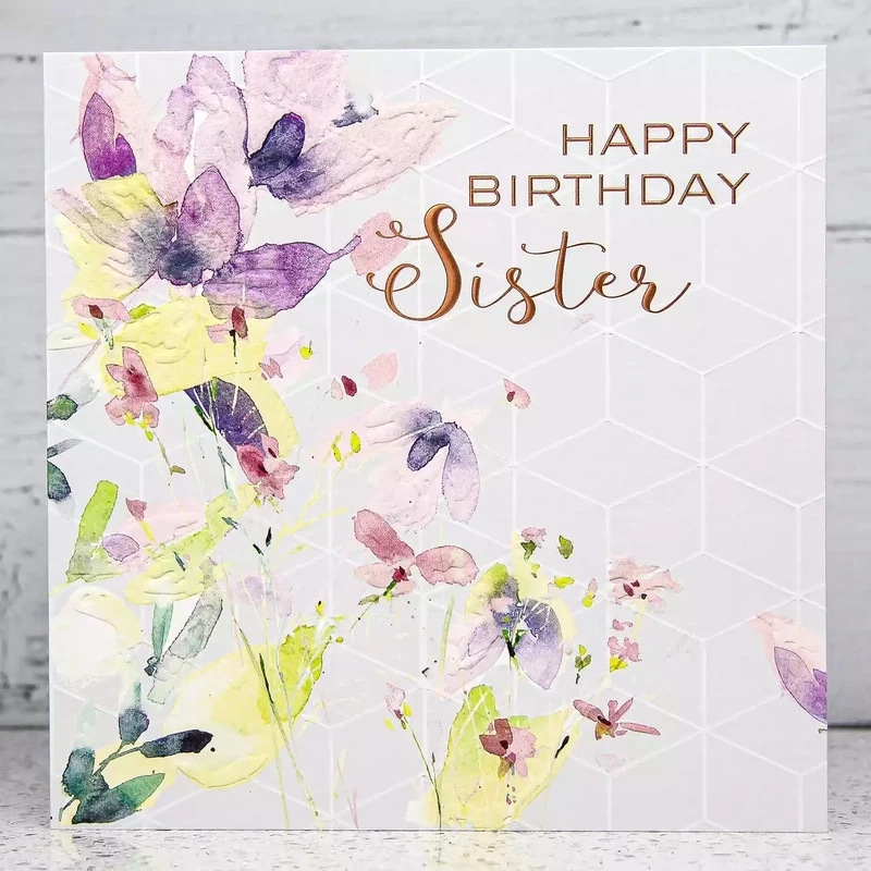 Happy Birthday Sister Card by Sarah Curedale