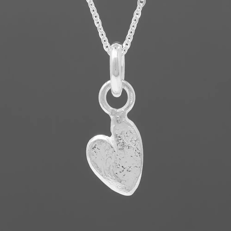 Heart Charm Silver Pendant - Small by Fi Mehra