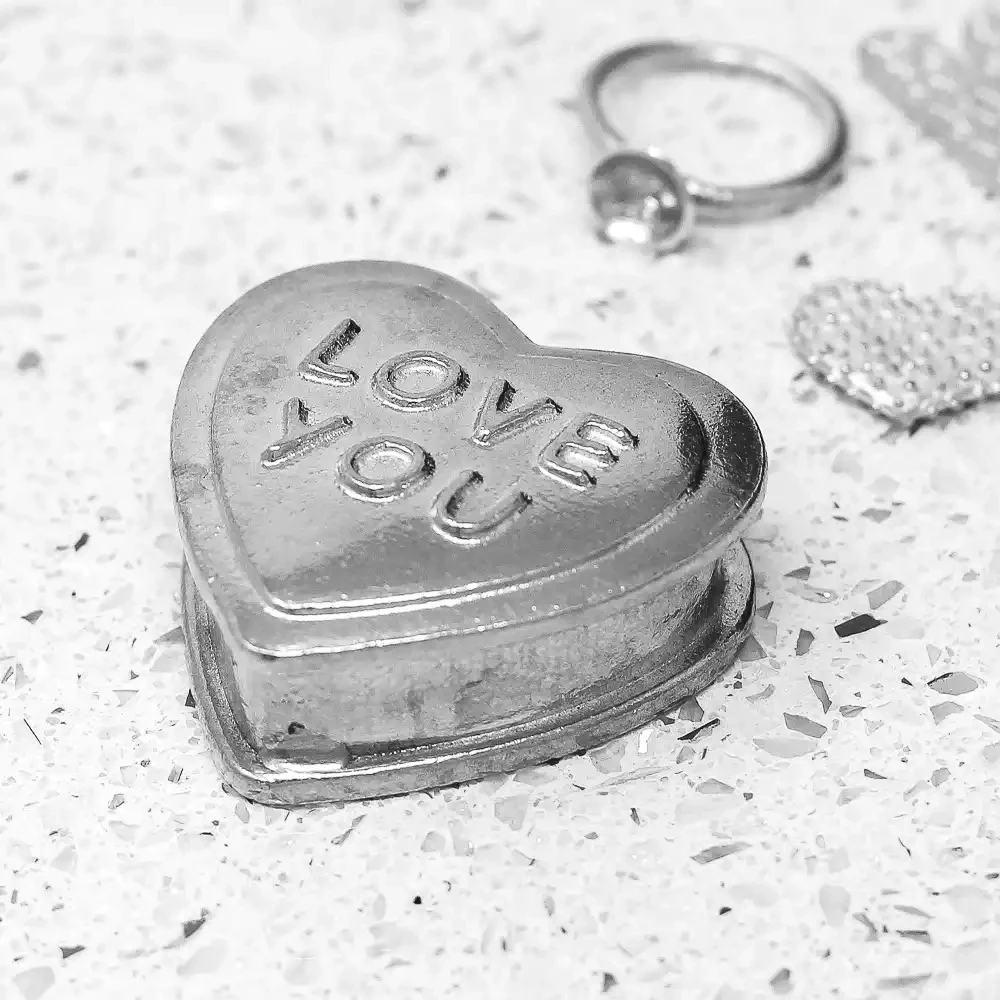 Heart Pewter Tiny Box - Love You to the Moon by William Sturt