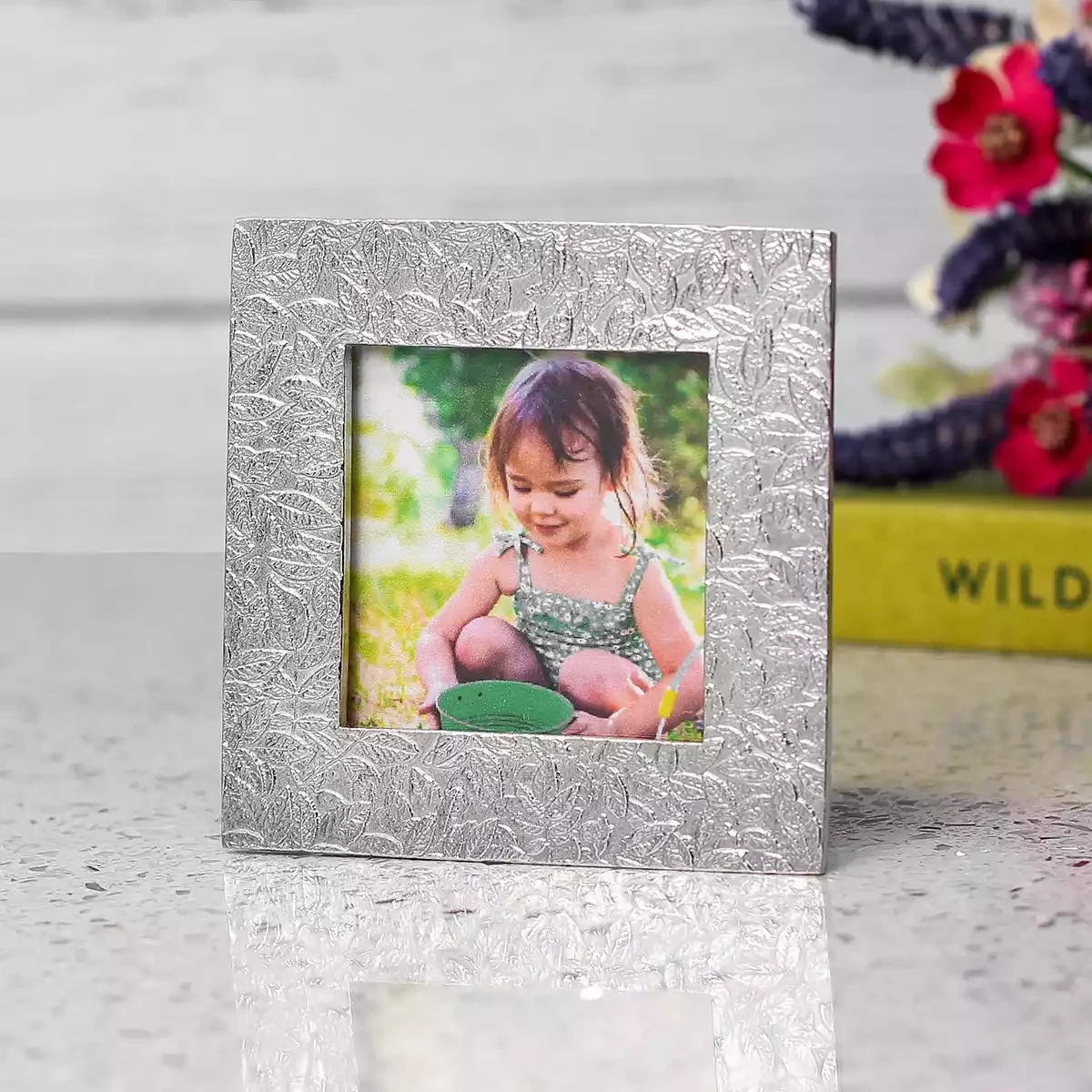 Hedge Pewter Mini Photo Frame - Small by Lancaster and Gibbings