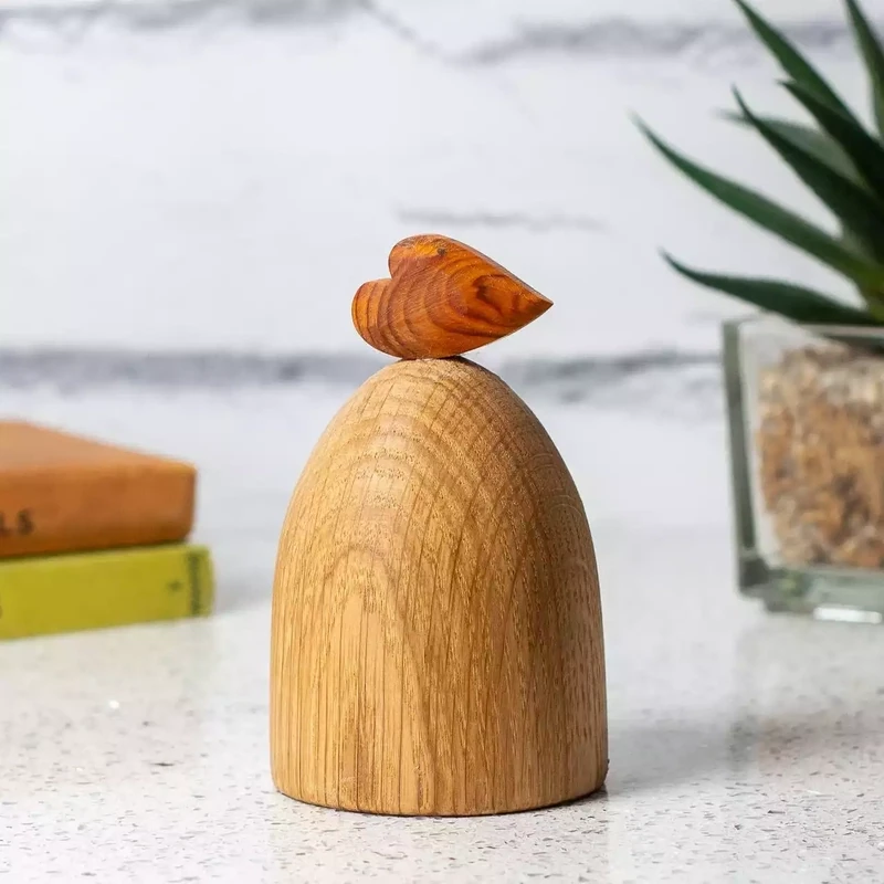 Heart Paperweight - Oak and Yew by Beamers Designs