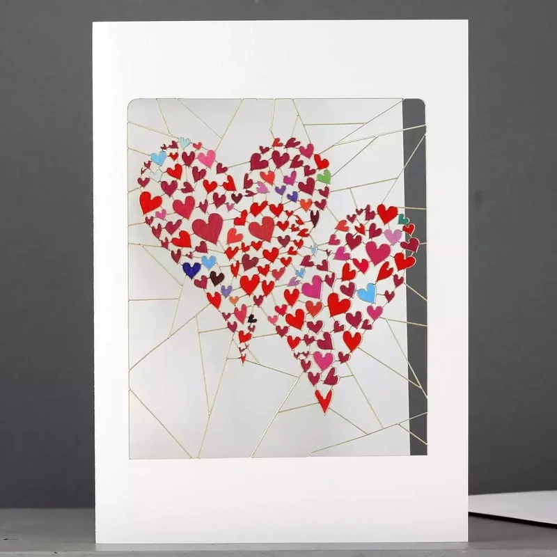 Hearts of Hearts Laser-cut Card by Ge Feng