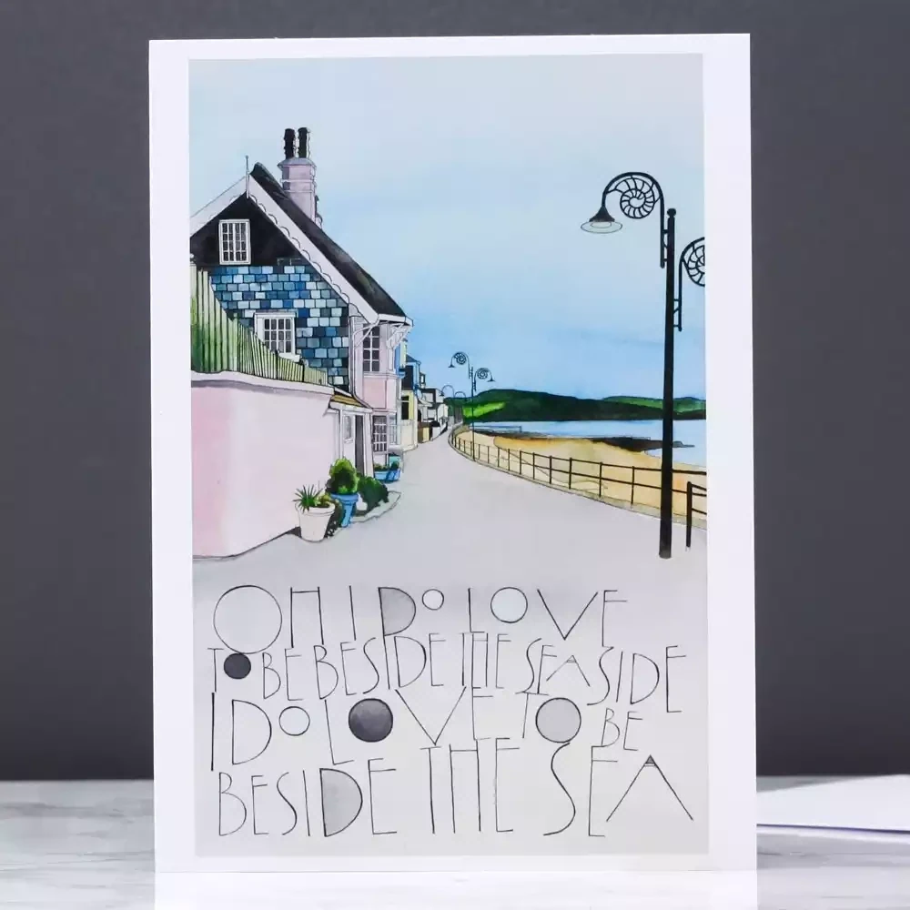 I Do Love to Be Beside the Seaside Card by Sam Cannon