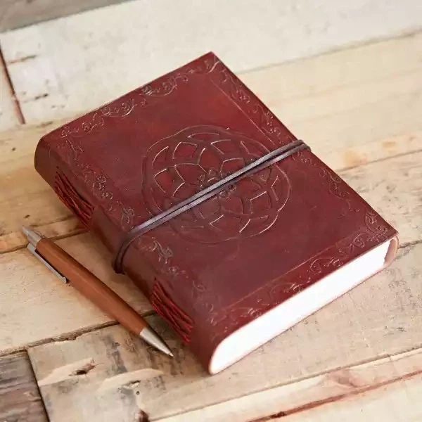 Indra Embossed Leather Journal - Celtic Knot by Paper High