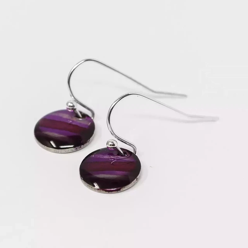 Inky Circular Drop Earrings - Snooze by Nimanoma