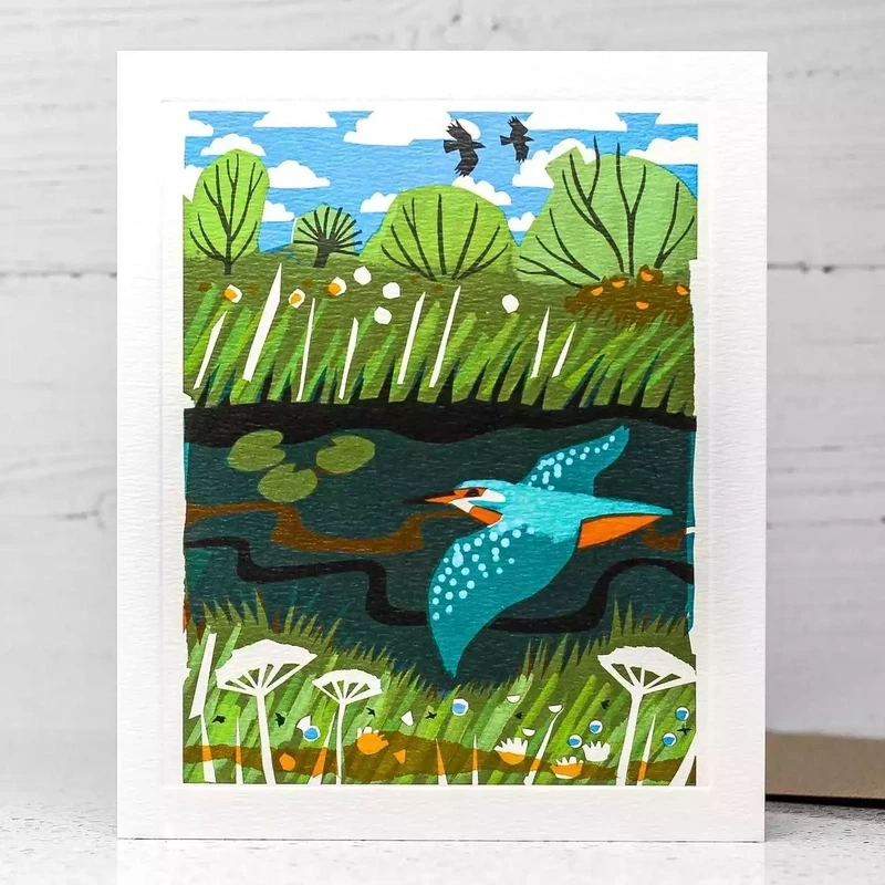 Kingfisher Card by Carry Akroyd