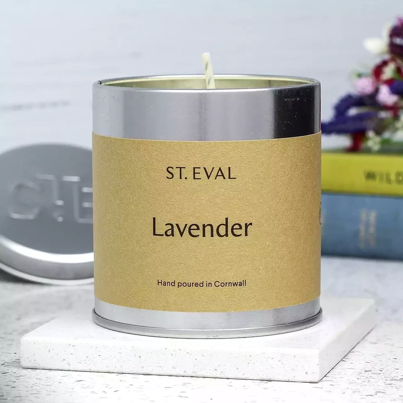 Lavender Scented Tin Candle by St Eval