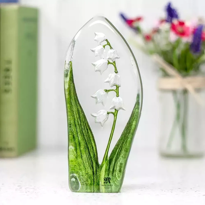 Lily of the Valley Glass Sculpture by Mats Jonasson