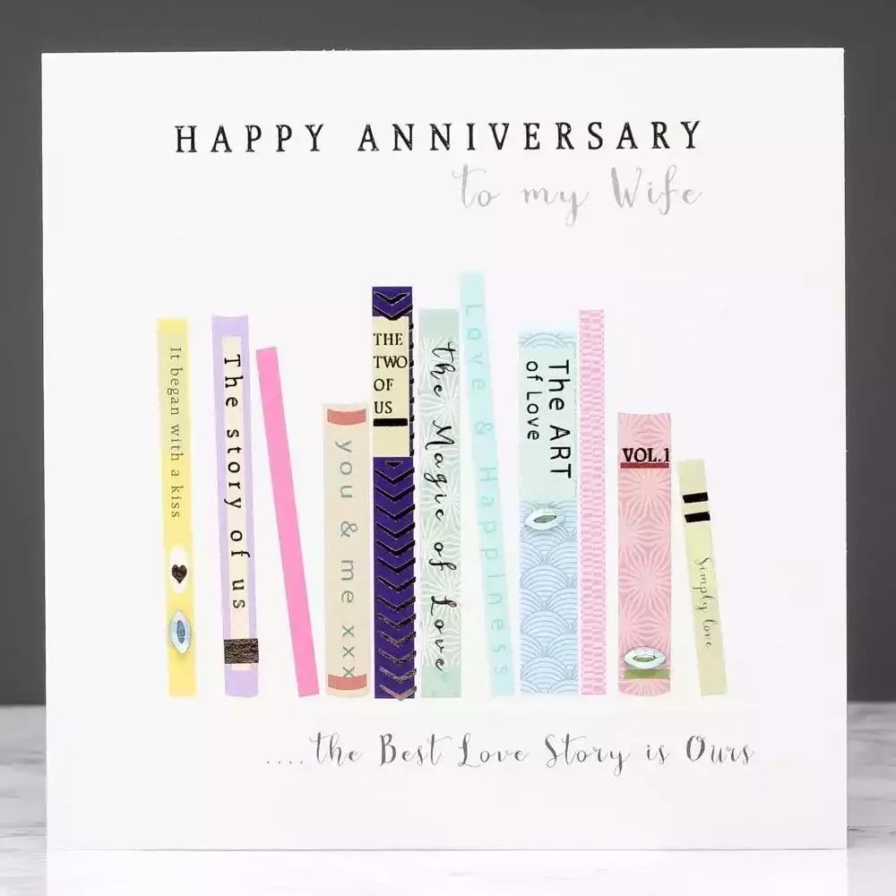 Love Story - Wife Anniversary Card by Sarah Curedale