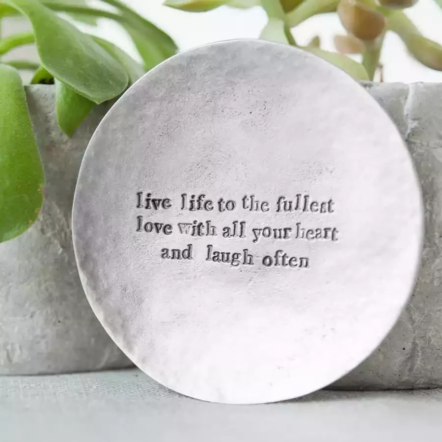 Live Love Laugh Pewter Trinket Dish by Kutuu