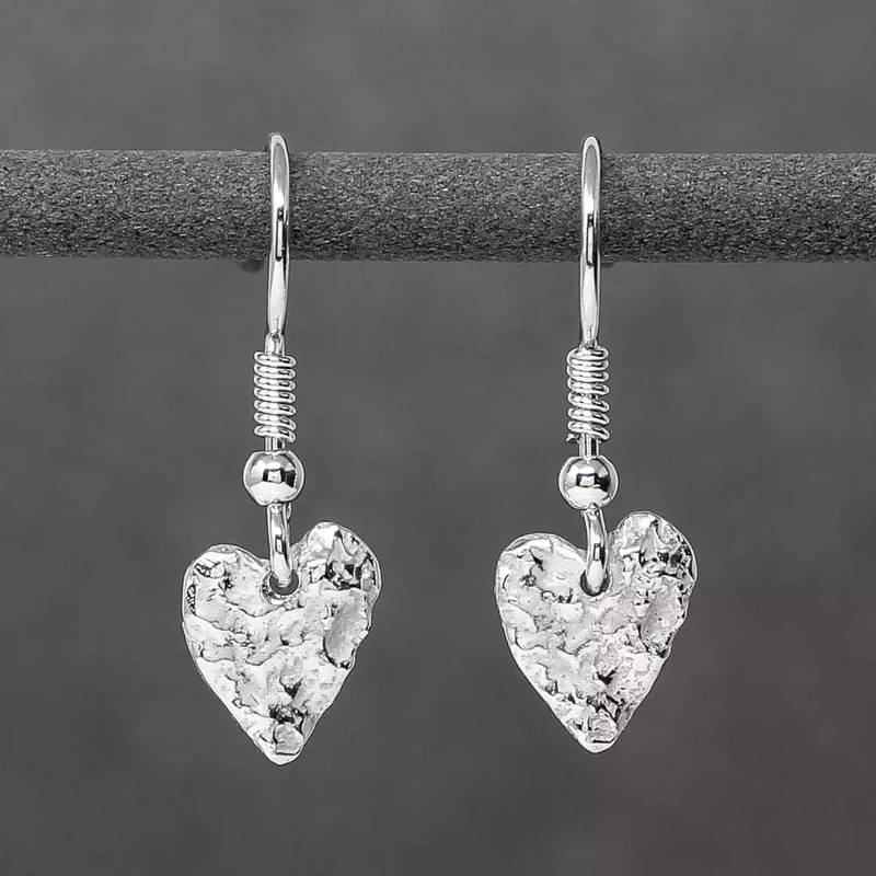 Melt My Heart Silver Drop Earrings - Tiny by Silverfish