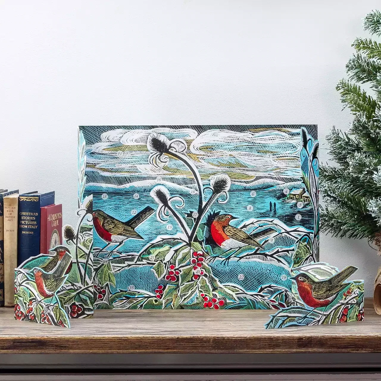 Midwinter Robin Advent Calendar by Angela Harding
