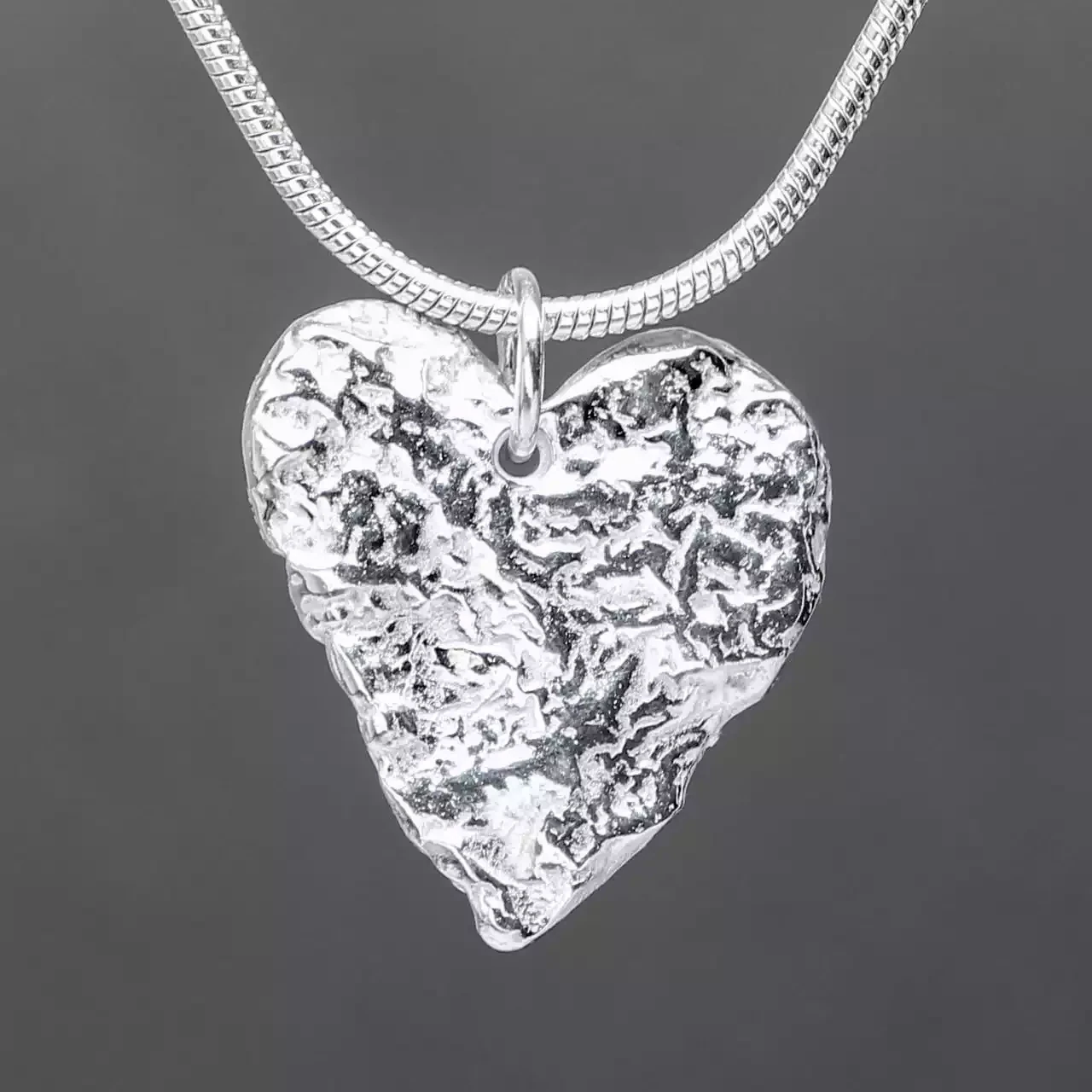 Melt My Heart Silver Pendant - Large by Silverfish