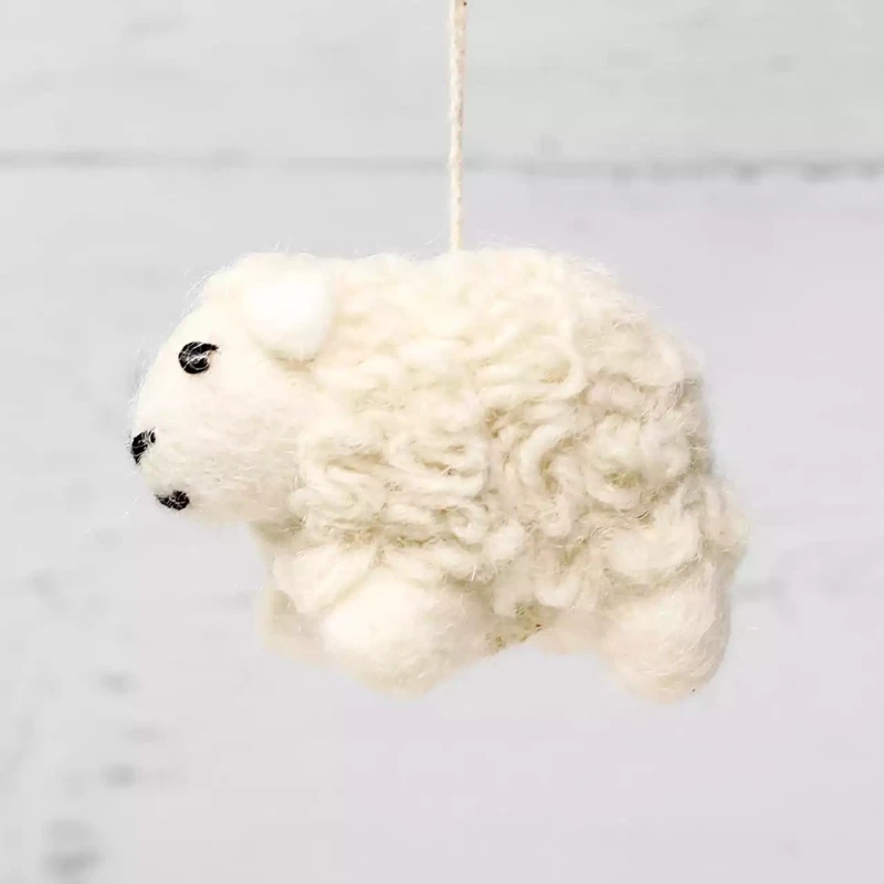 Mini Sheep Hanging Decoration - White by Amica