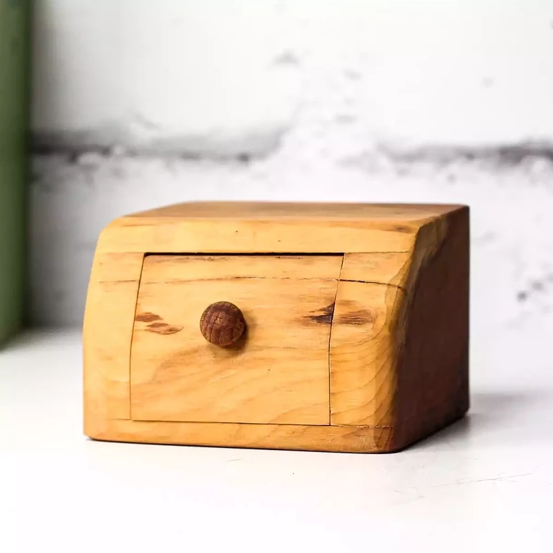 Mini Yew One Drawer Wooden Box by Dave McKeen