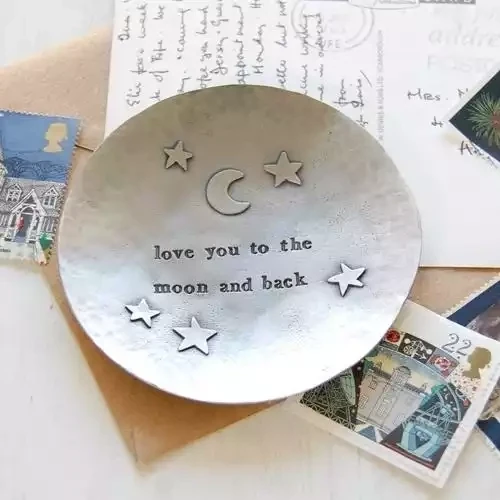 Moon and Back Pewter Trinket Dish by Kutuu