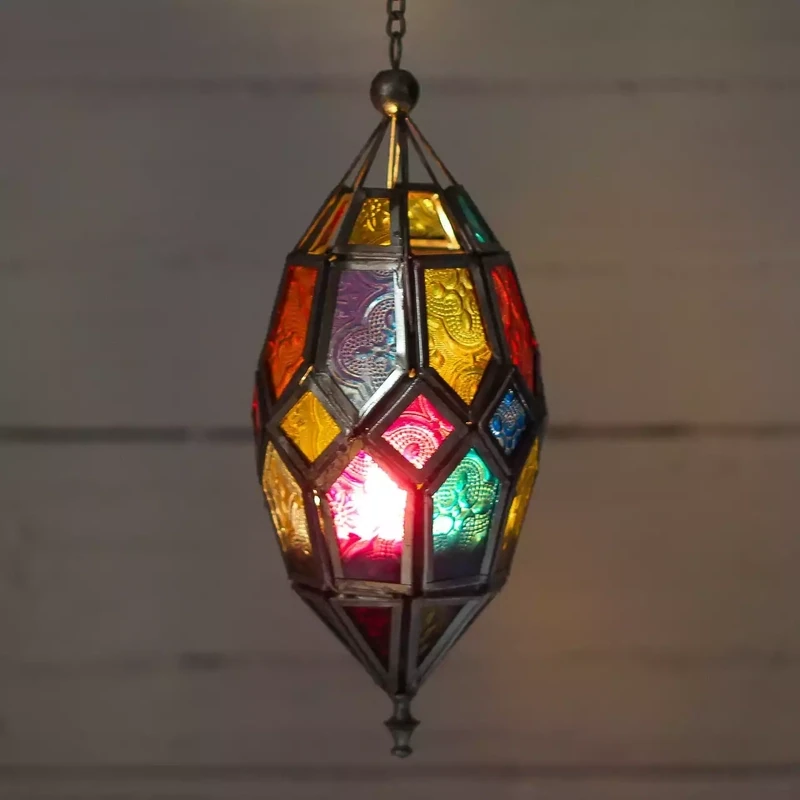 Moroccan Lantern - Hanging Small - Multi by Namaste