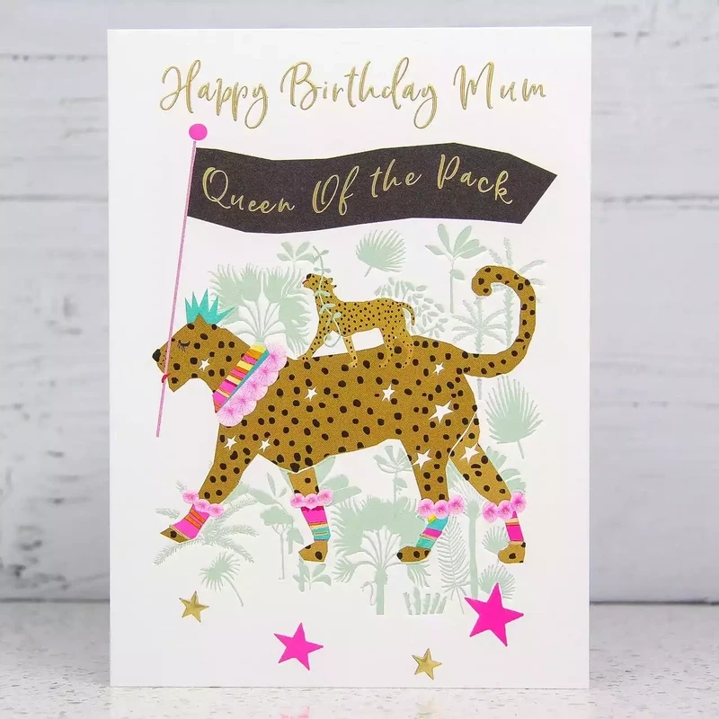 Mum Leopard Birthday Card by Sarah Curedale