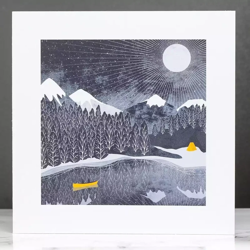Night Paddle Card by Ruth Thorp