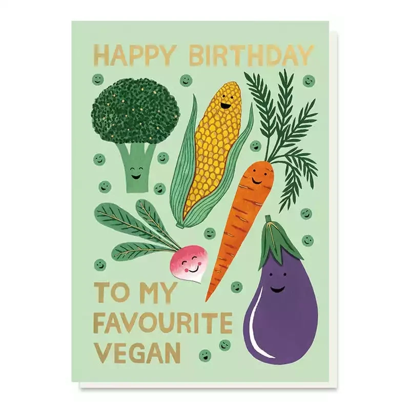 My Favourite Vegan Birthday Card by Stormy Knight