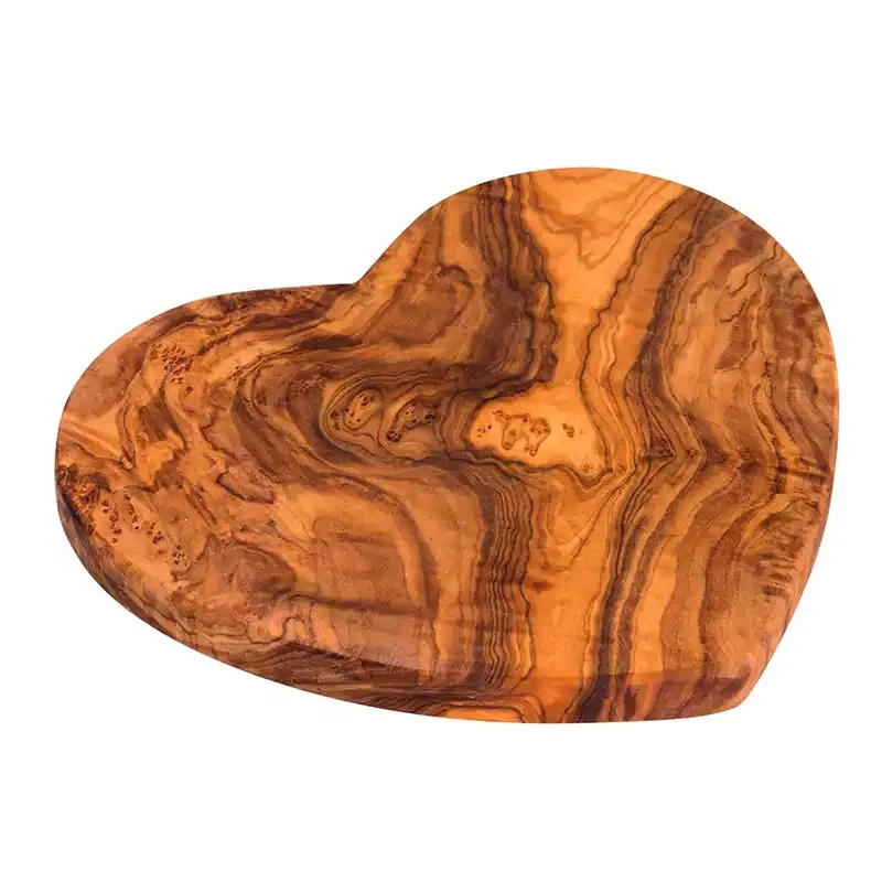 Olive Wood Heart-shaped Chopping Board - 18cm by Divine Deli