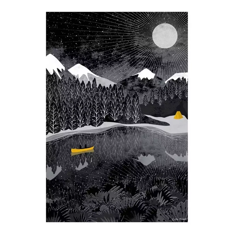 Night Paddle - Unframed - A3 Print by Ruth Thorp
