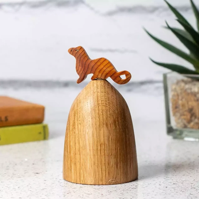 Otter Paperweight - Oak and Yew by Beamers Designs