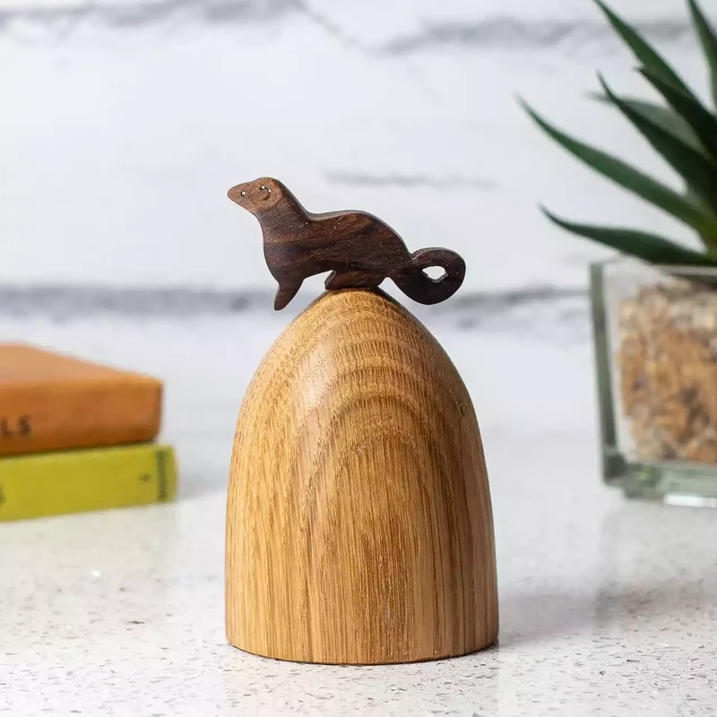 Otter Paperweight - Oak and Walnut by Beamers Designs